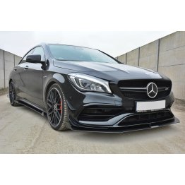 Накладка сплиттер на передний бампер на Mercedes CLA C117 A45 AMG рестайл